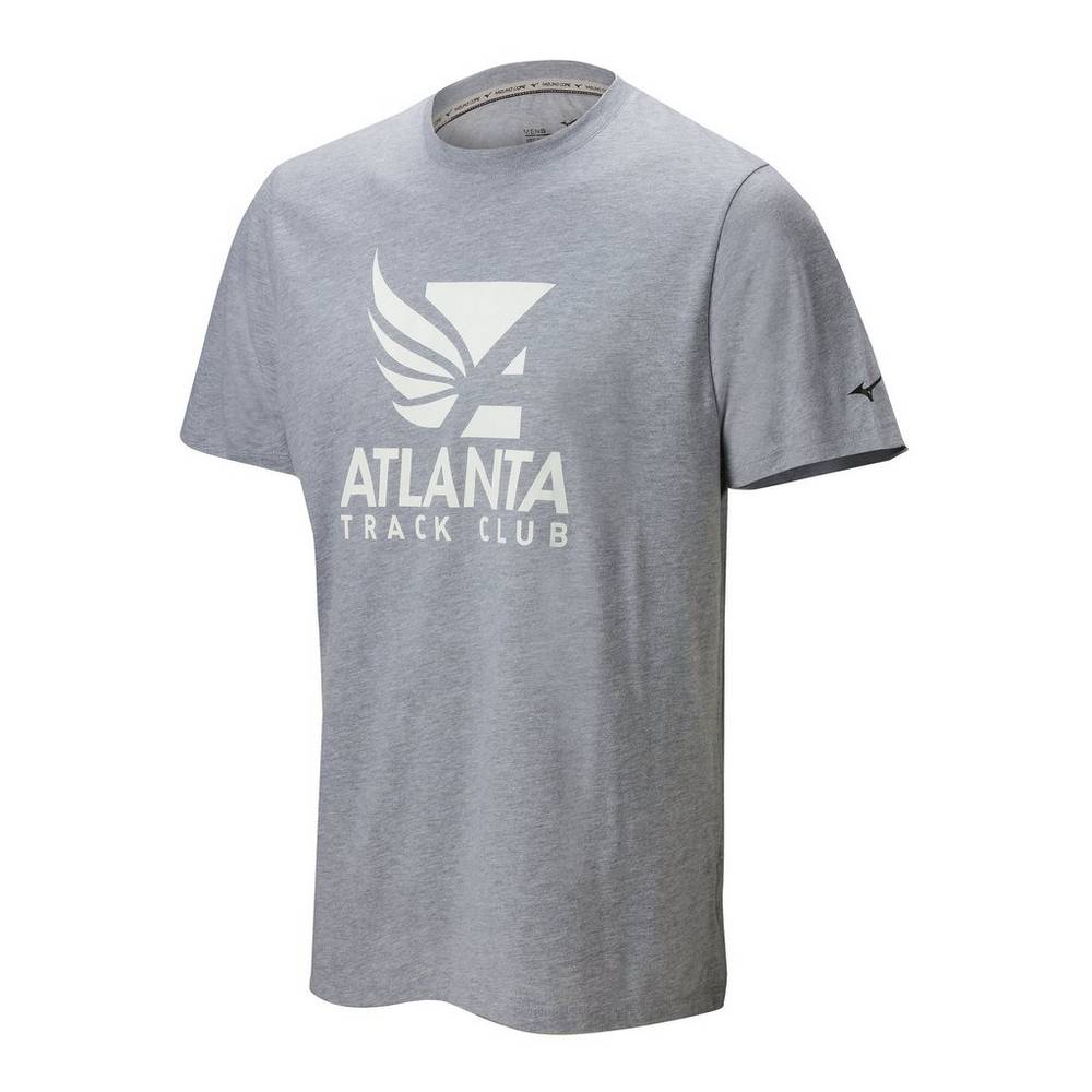 Camiseta Mizuno Atlanta Track Club Sport - Homem - Cinzentas - OJTHC2476